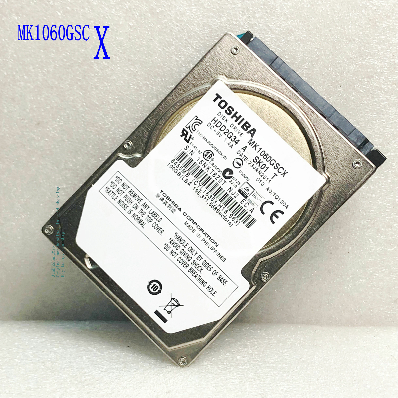 Compatible MK1060GSCX Toshiba 100G Wide Shockproof Vehicle Dedicated HDD
