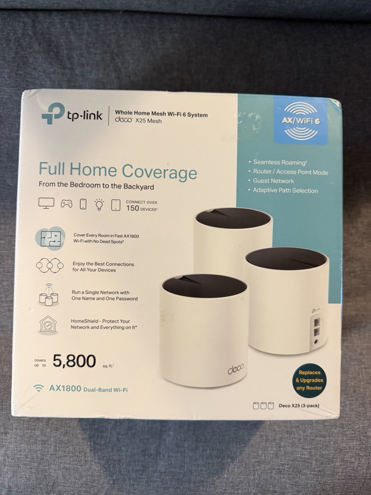 TP-Link Deco X25 AX1800 Whole Home Mesh Wifi 6 Dual Band 3 Pack System BRAND NEW