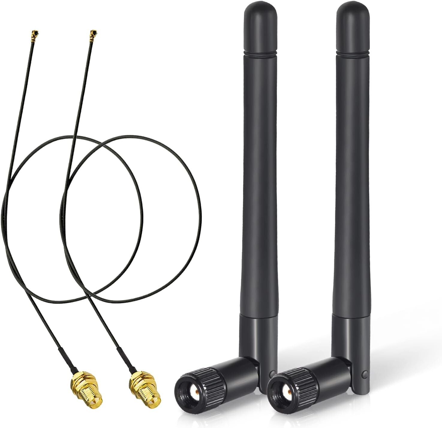 2pcs M.2 WiFi Antenna 2.4GHz 5GHz +NGFF IPEX4 Cable for M.2 NGFF Intel Wireless
