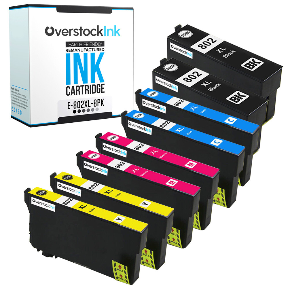 8PK Compatible OSI 802XL Cartridge for Epson WorkForce EC-4020 EC-4030 EC-4040