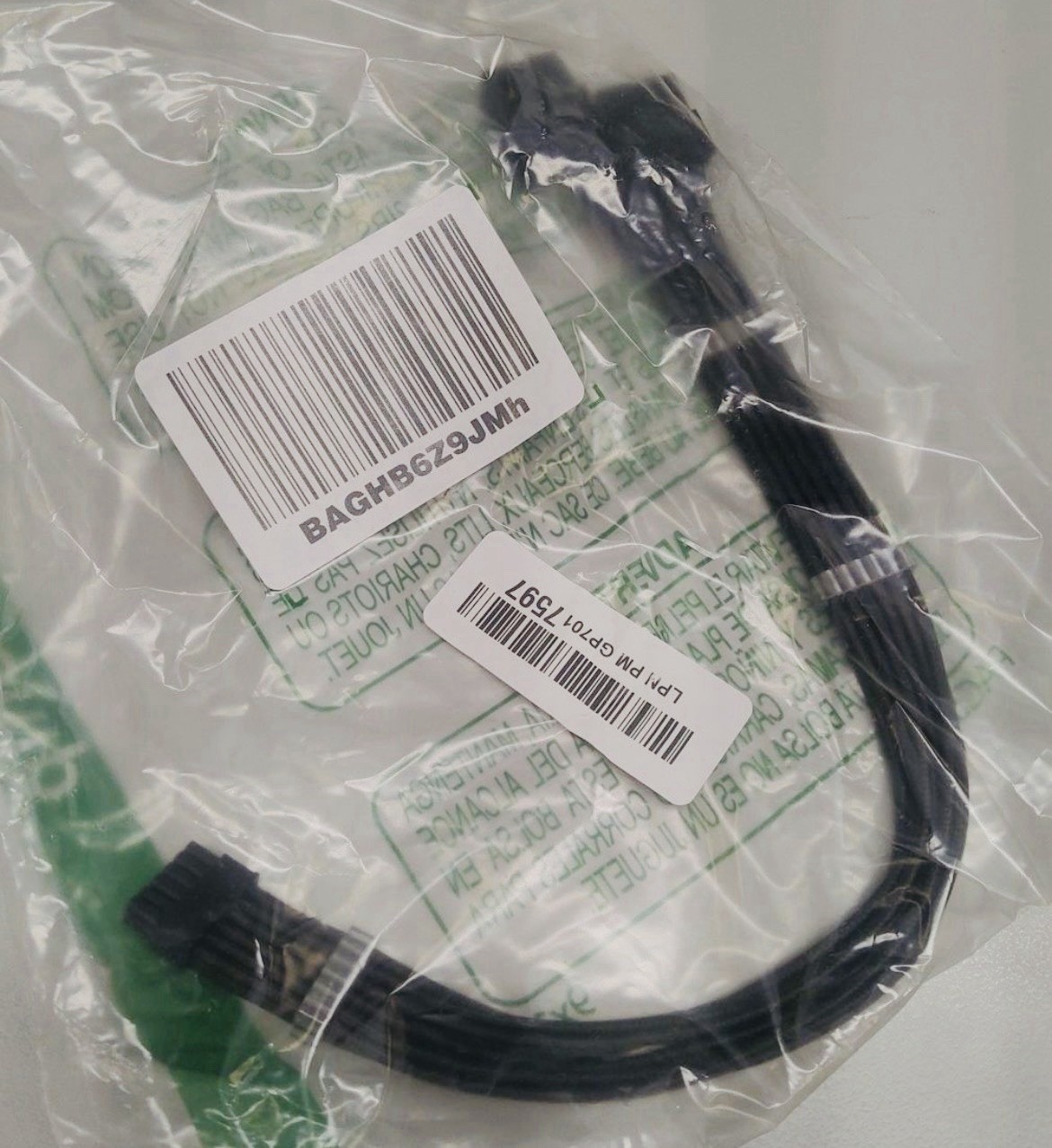 RTX 3000 Series 12 Pin to Dual 8 Pin PCIe Sleeved Extension Cable - Black - NEW