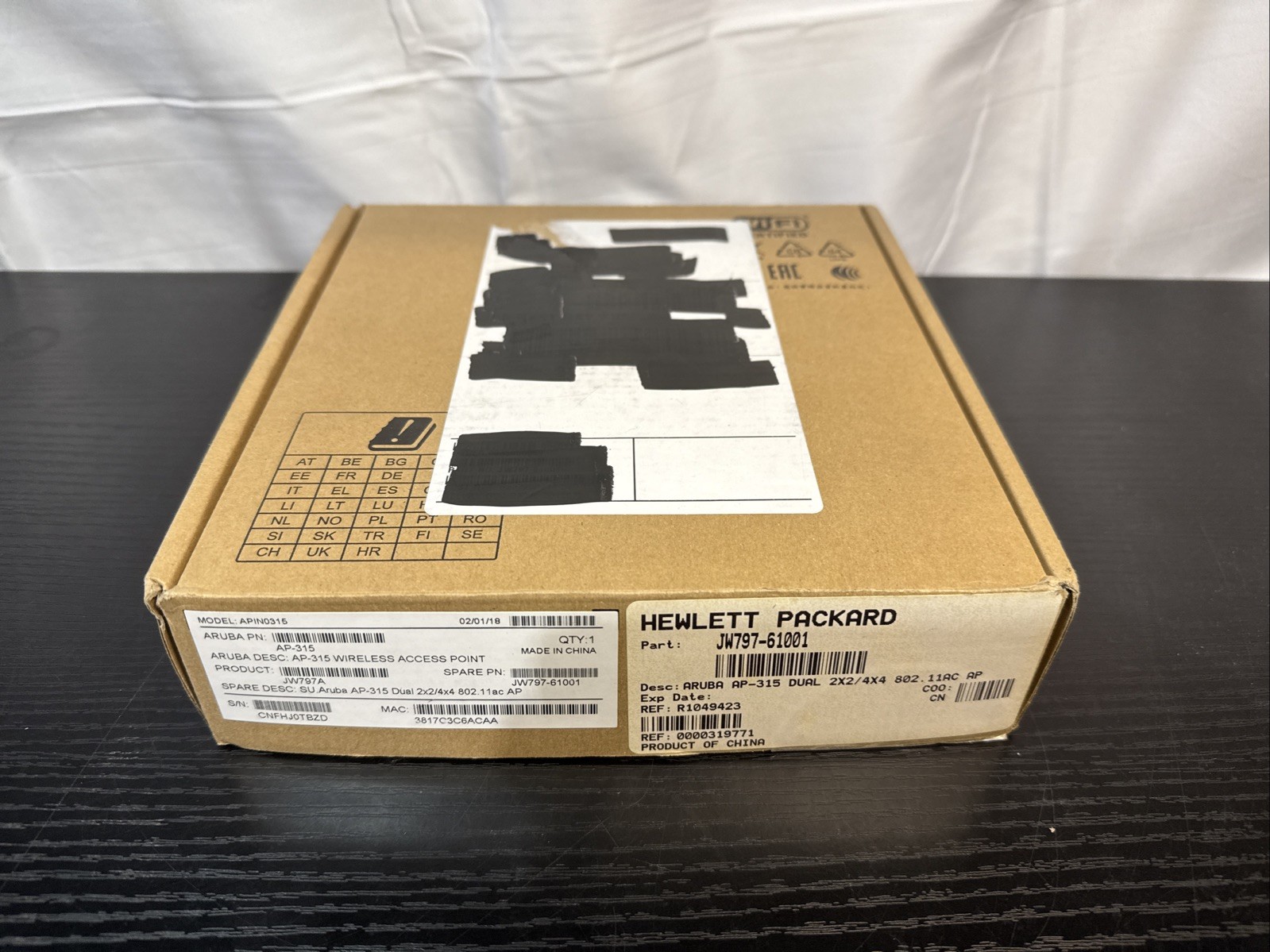 HP Enterprise Aruba AP-315 (APIN0315) Dual Access Point JW797A - NEW