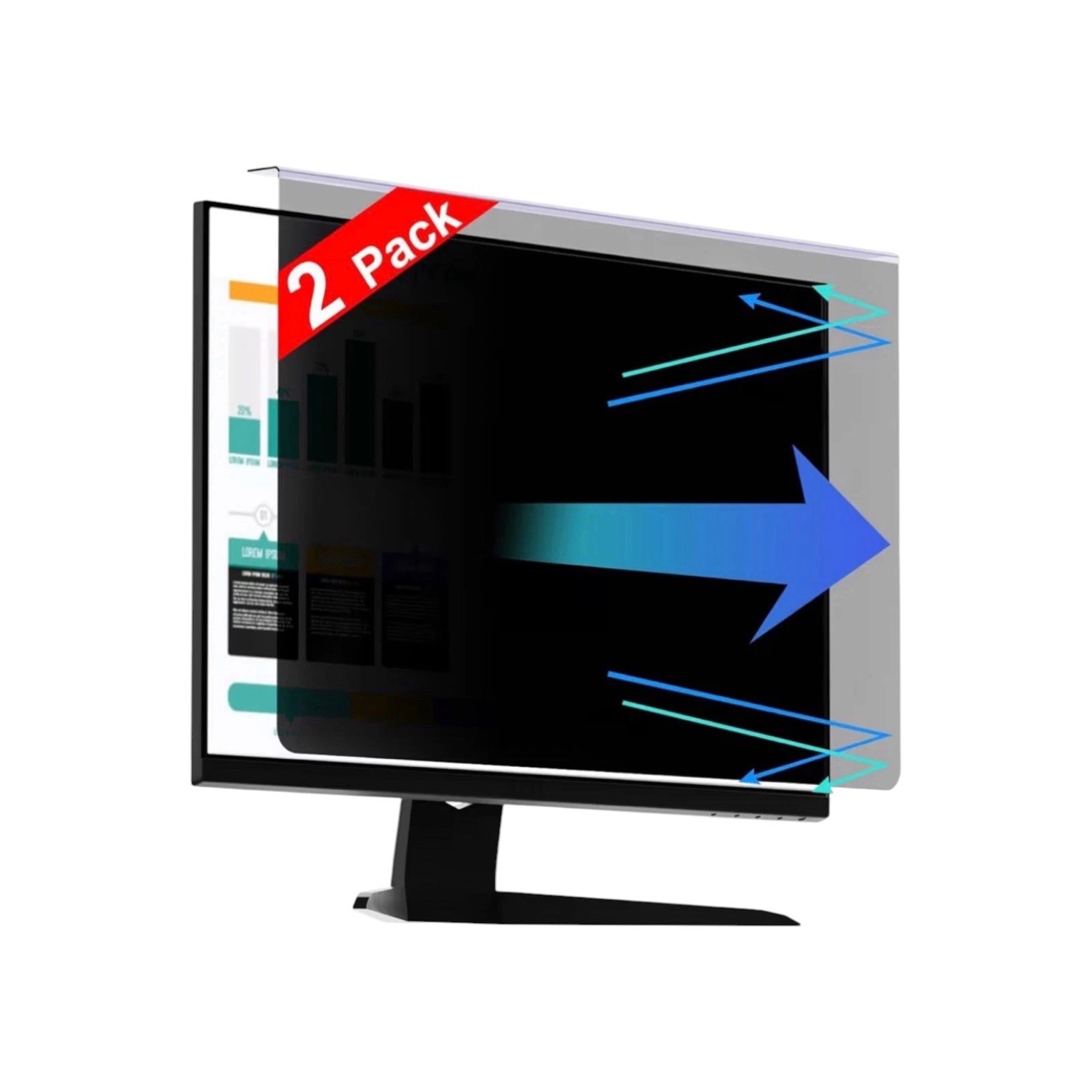 27 Inch Computer Privacy Screen for 16:9 Aspect Ratio Widescreen NEW [2 Pack].