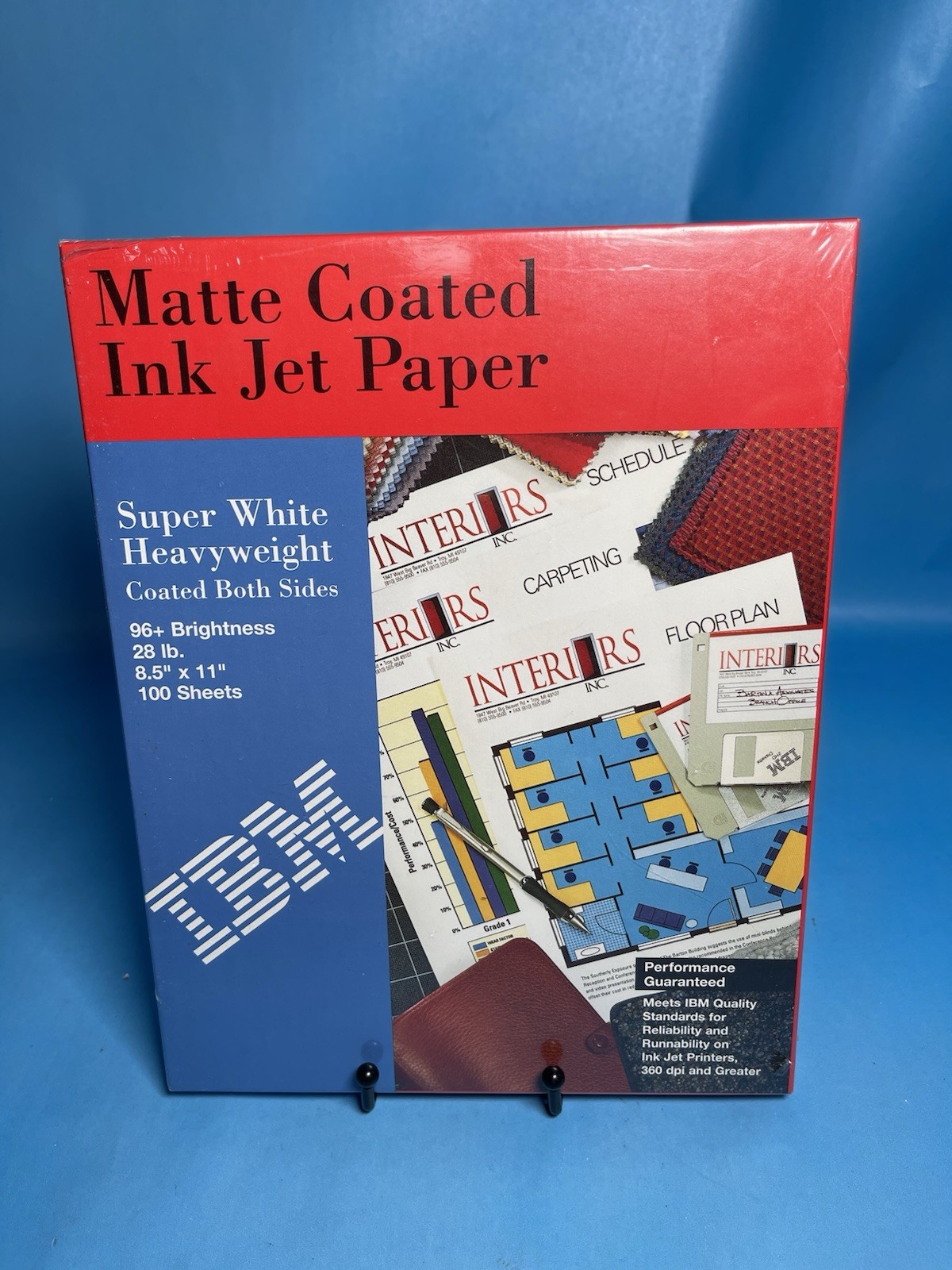 IBM Matte Coated Ink Jet Paper 28lb 8.5x11 100 Sheets Sealed NOS