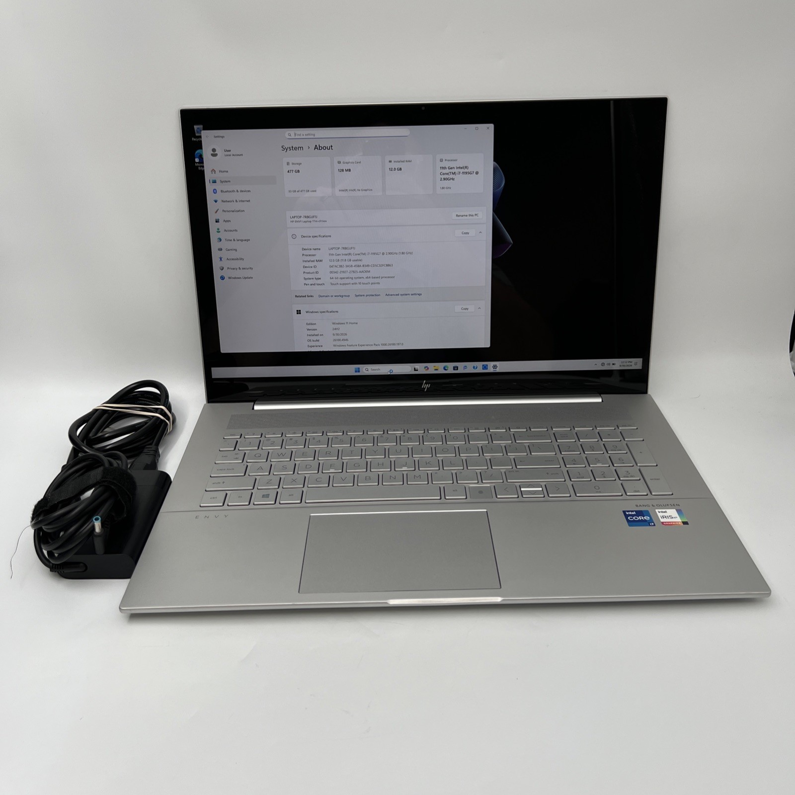 HP Envy 17m-ch1013dx 17.3" Touch Notebook i7-1195G7 12GB RAM 512GB SSD W11H USED
