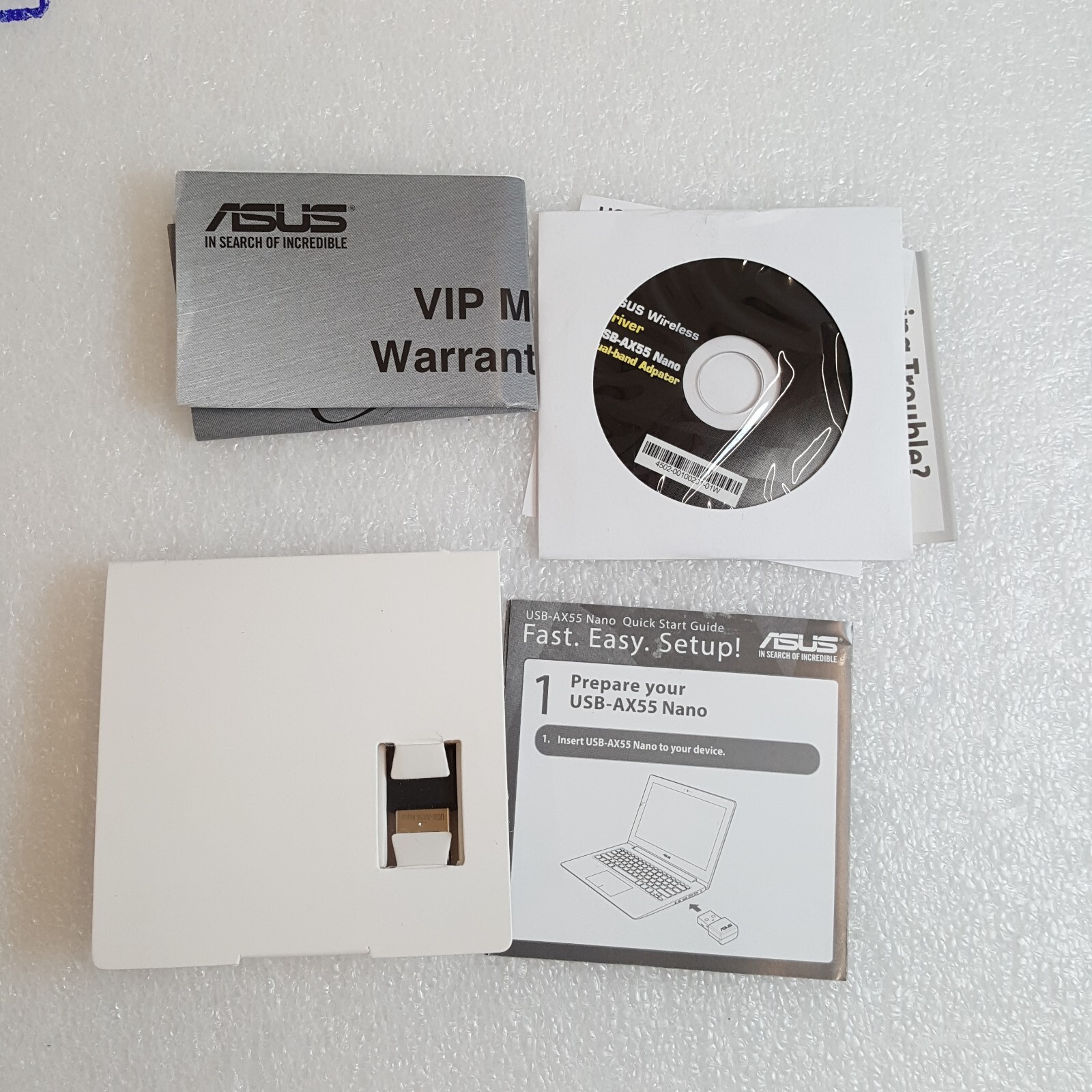 ASUS Dual-Band WiFi 6 AX1800 USB Network Adapter, Black Open Box