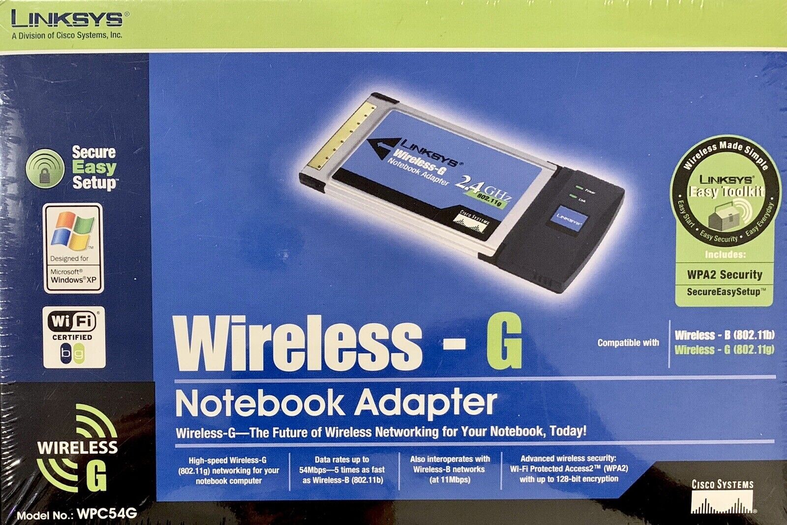 20x LINKSYS WPC54G WIRELESS-G PCMCIA WIRELESS ADAPTER 802.11B/G LAPTOP CARD