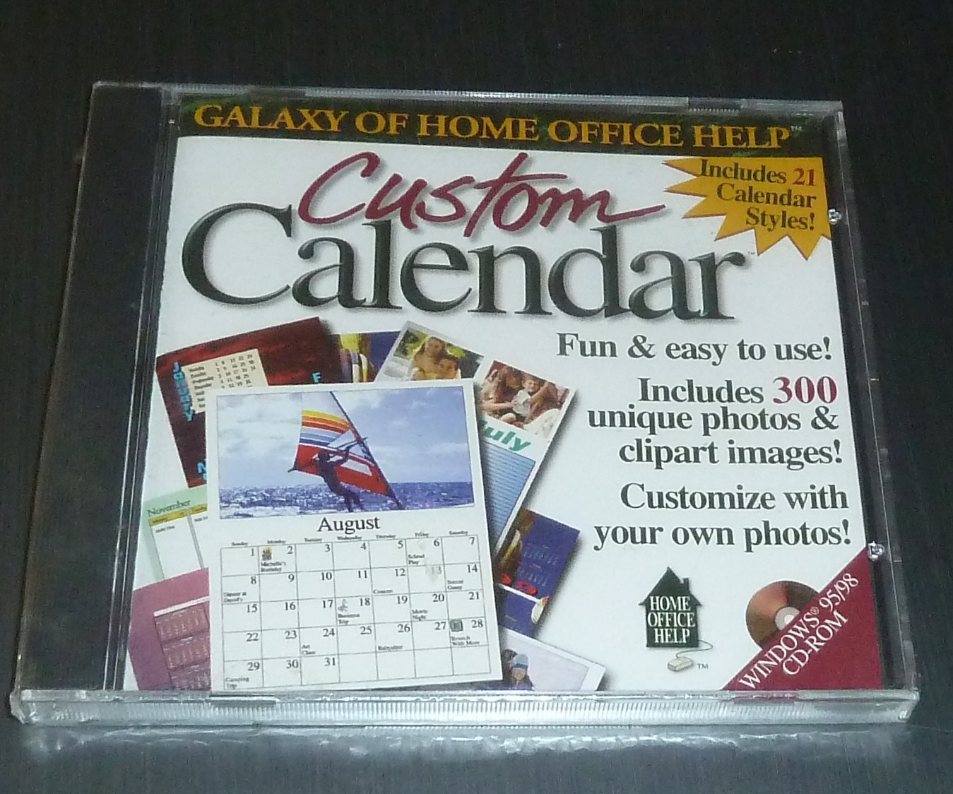 Custom Calendar Galaxy of Home Office help Windows 95/98 Vintage Clipart Sealed