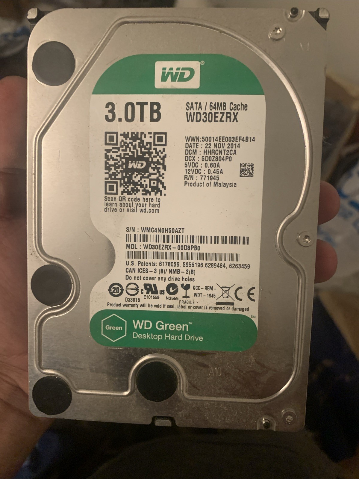 Western Digital Caviar Green 3.5" 3TB SATA Hard Drive
