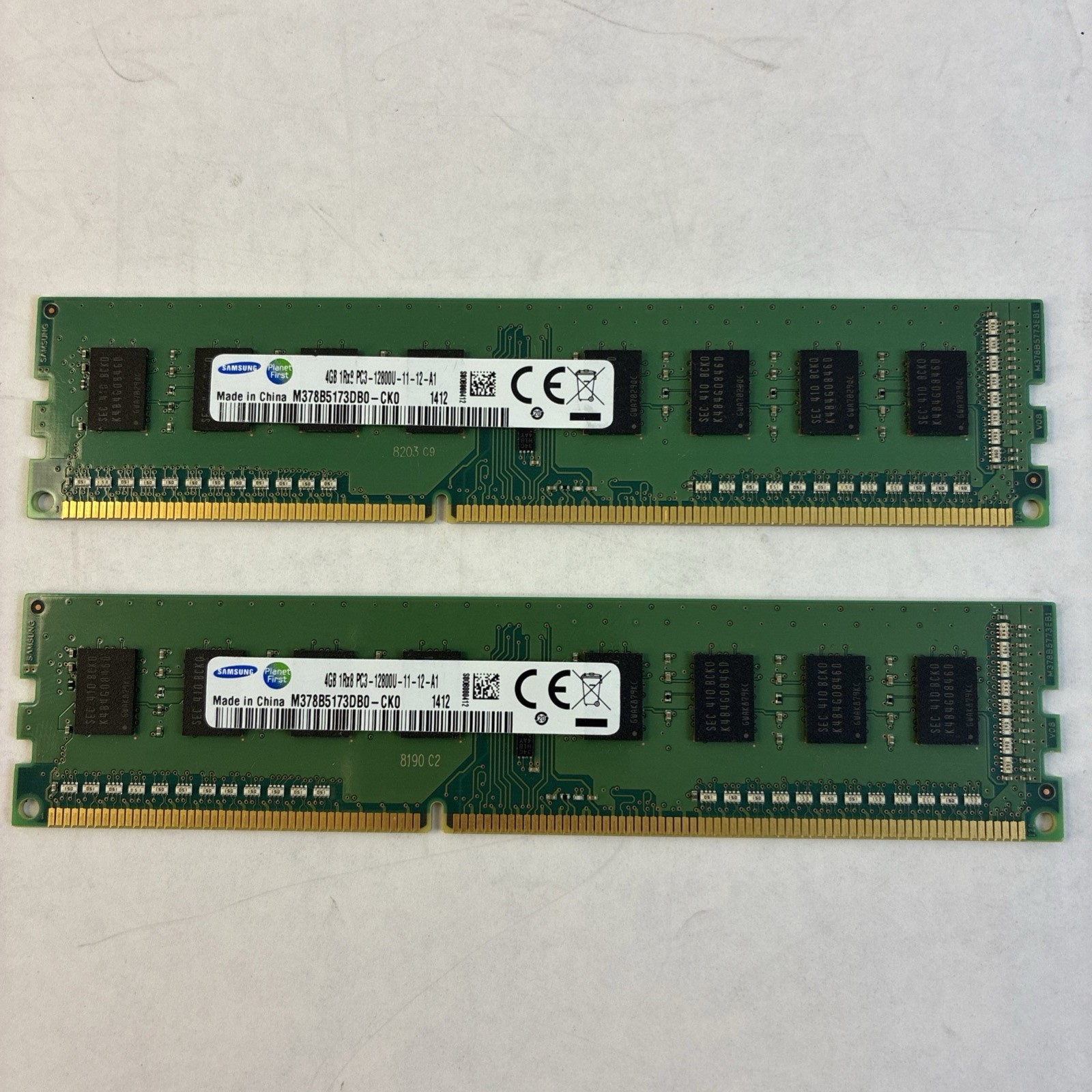 Samsung 8gb (2x4gb) DDR3-1600 PC3-12800 1600MHZ UDIMM Desktop Ram