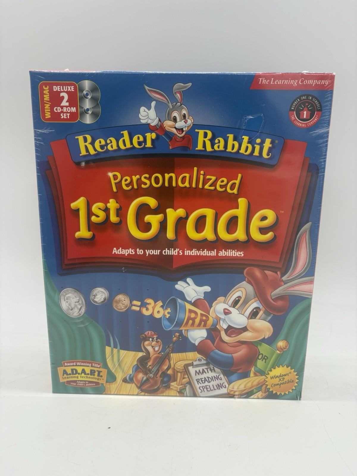 Reader Rabbit Deluxe 2 Cd Personalized 1st Grade Reading Spelling Math Sealed