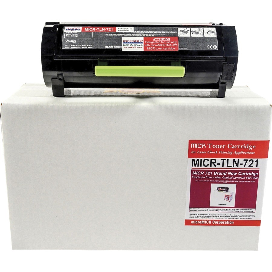 microMICR MICR Compatible Toner Cartridge Alternative for Lexmark 56F1000 Black