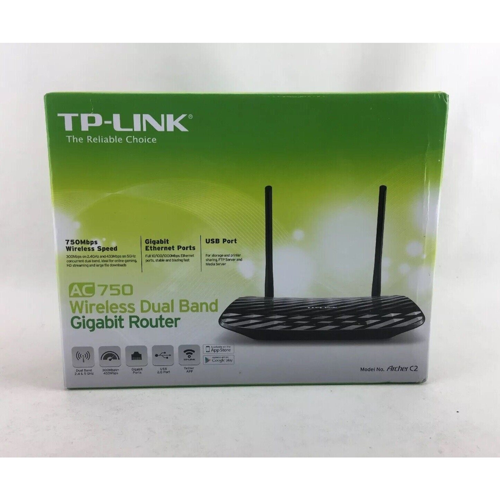 TP-Link Archer C2 AC750 Wireless Dual Band Gigabit Router - Fast Shipping - W01
