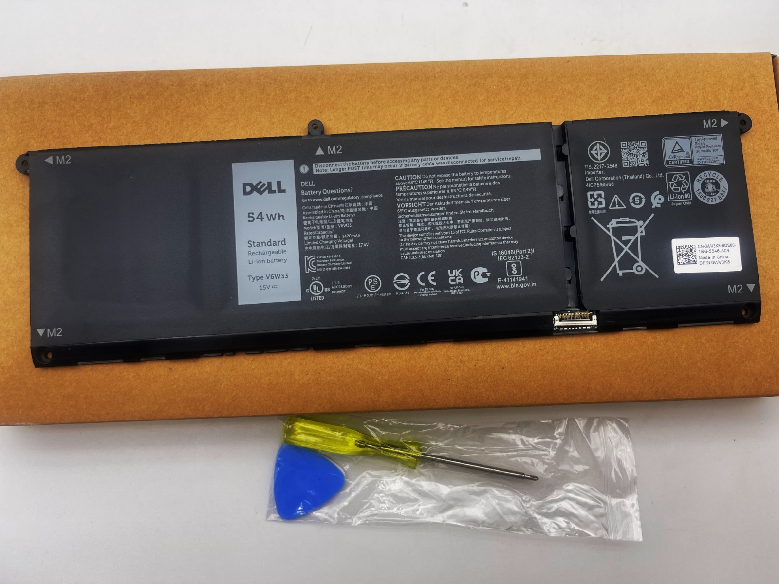 Genuine V6W33 Battery for Dell Latitude 3320 3330 3420 3520 Vostro 3515 3525