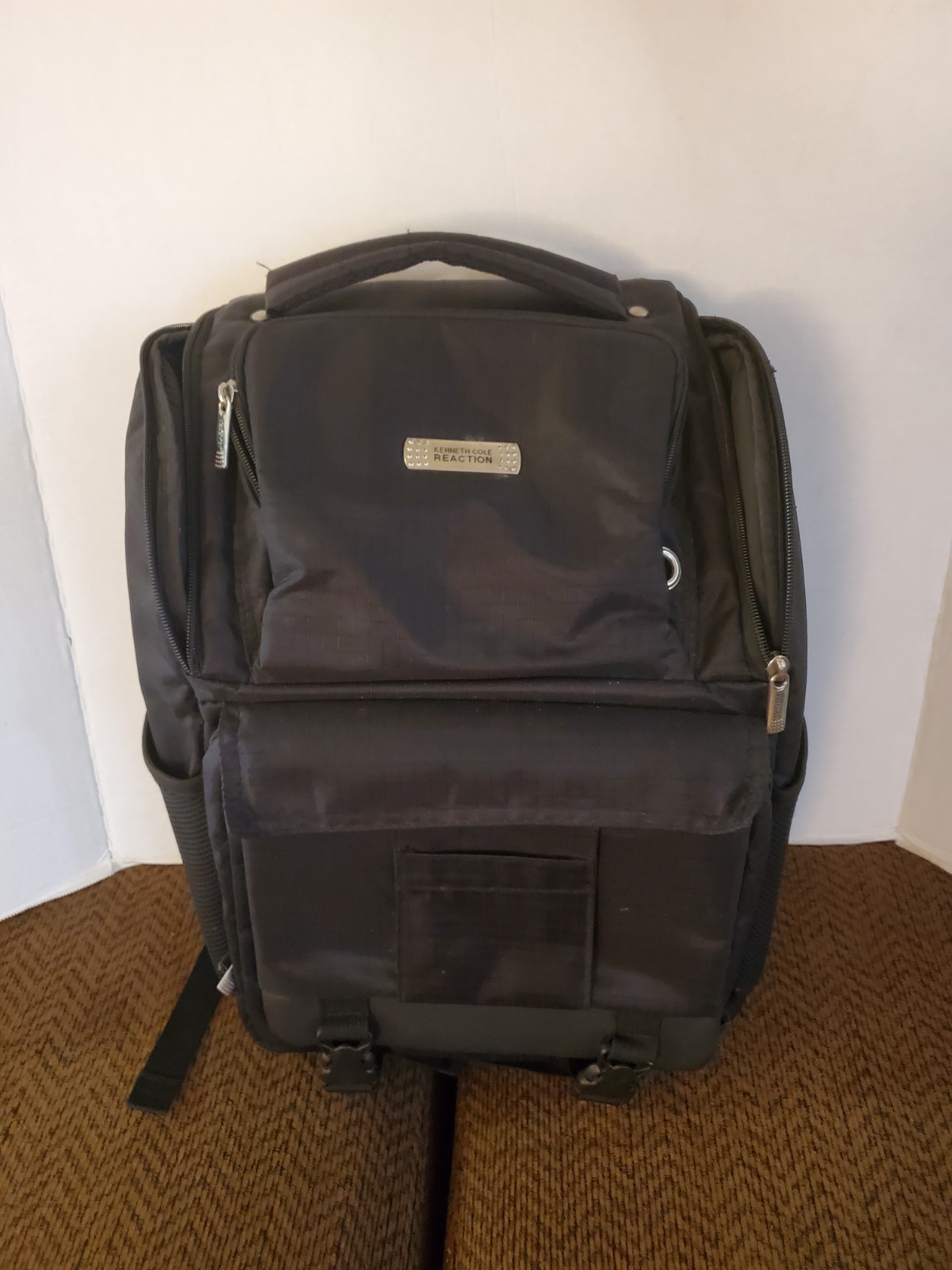 Kenneth Cole Reaction Backpack Black   Padded 17” Laptop Notebook