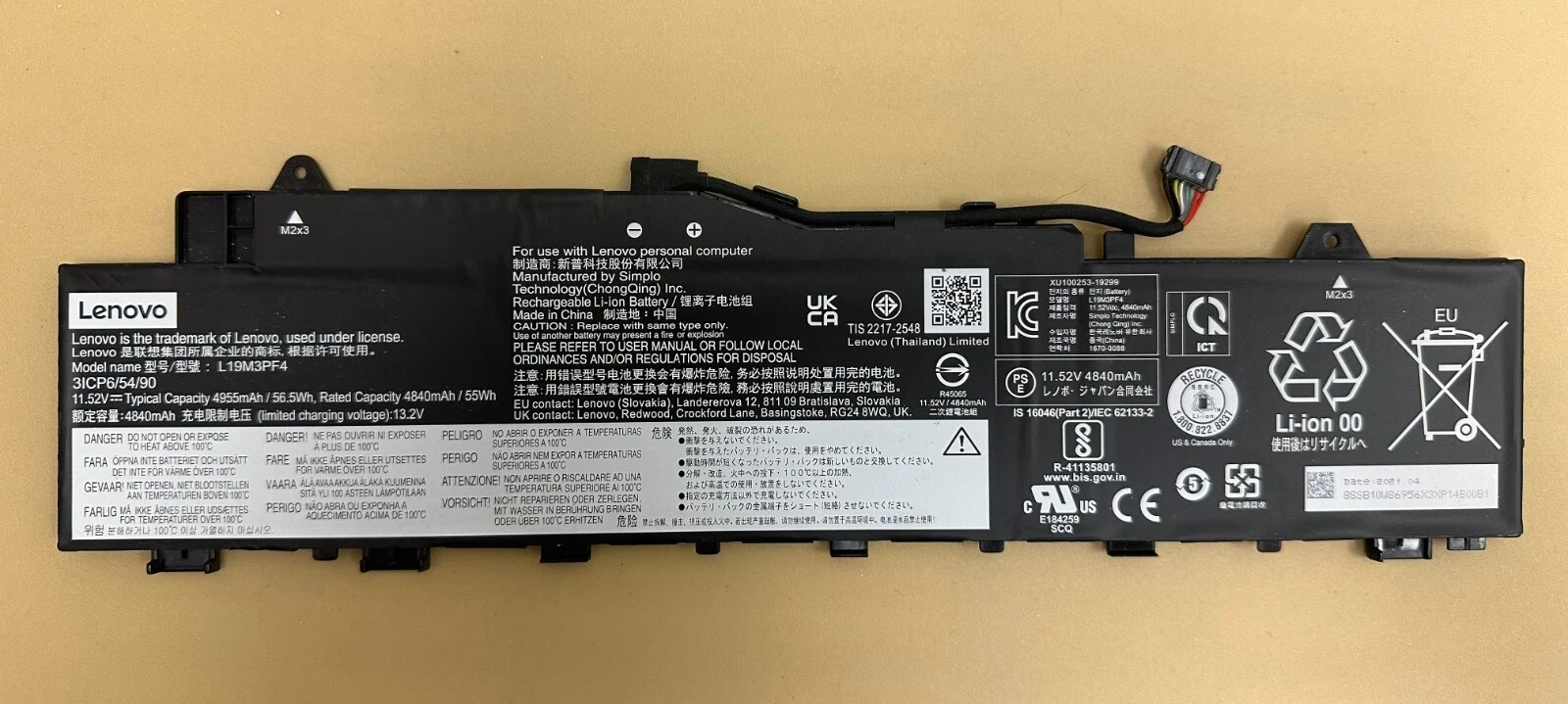 Genuine L19M3PF3 L19C3PF3 Battery Fr Lenovo Ideapad 5-14ARE05 5-14IIL05