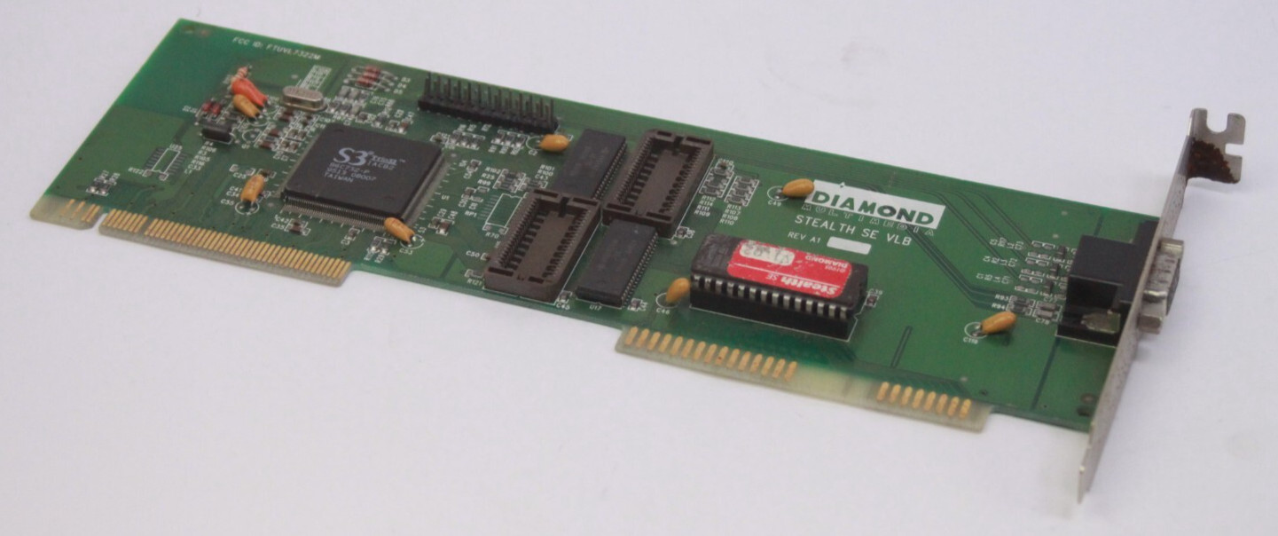 1995 Diamond Stealth SE VLB Rev A1 VESA Local Bus VGA Card FTUVL7322M 1 Mb DRAM
