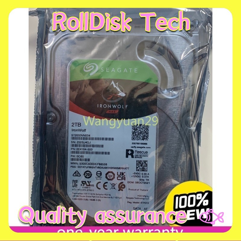 ST2000VN004 Original Seagate IronWolf 5900RPM 2TB 3.5" NAS HDD Hard Disk Drive