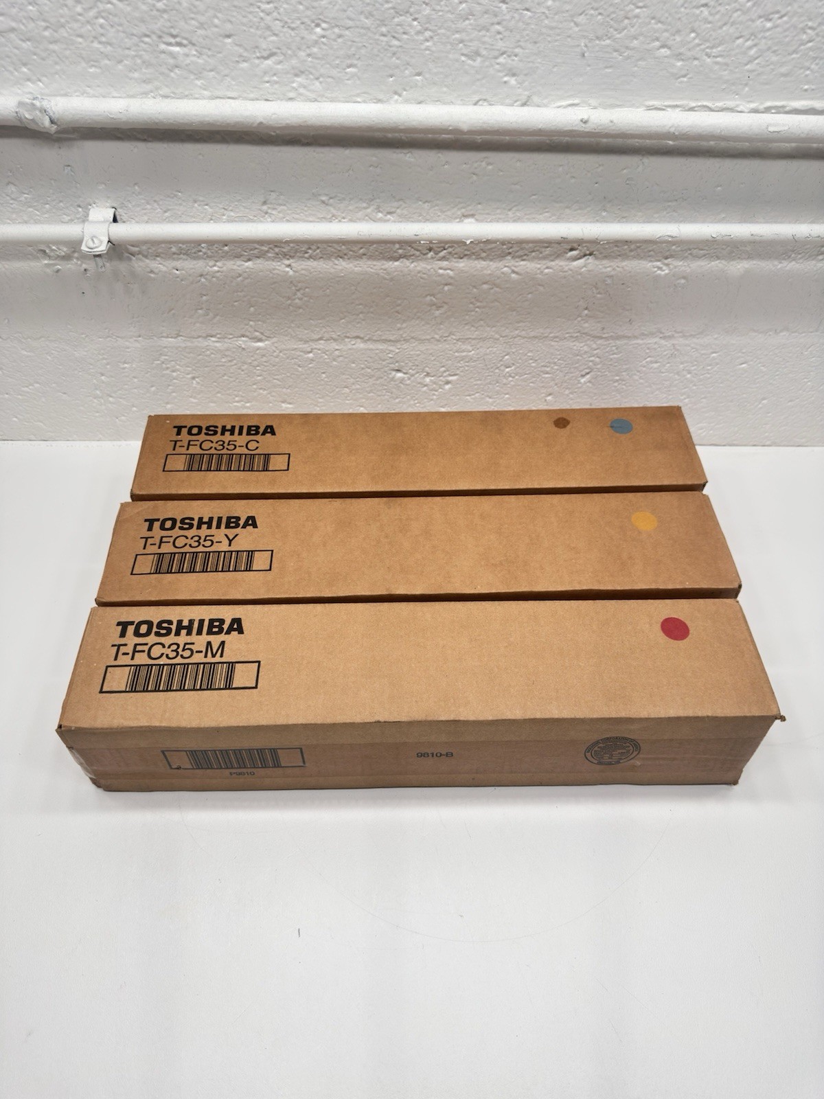 3 New OEM Toshiba e-STUDIO 2500C,3500C,3510C Toners T-FC35-M, T-FC35-Y, T-FC35-C