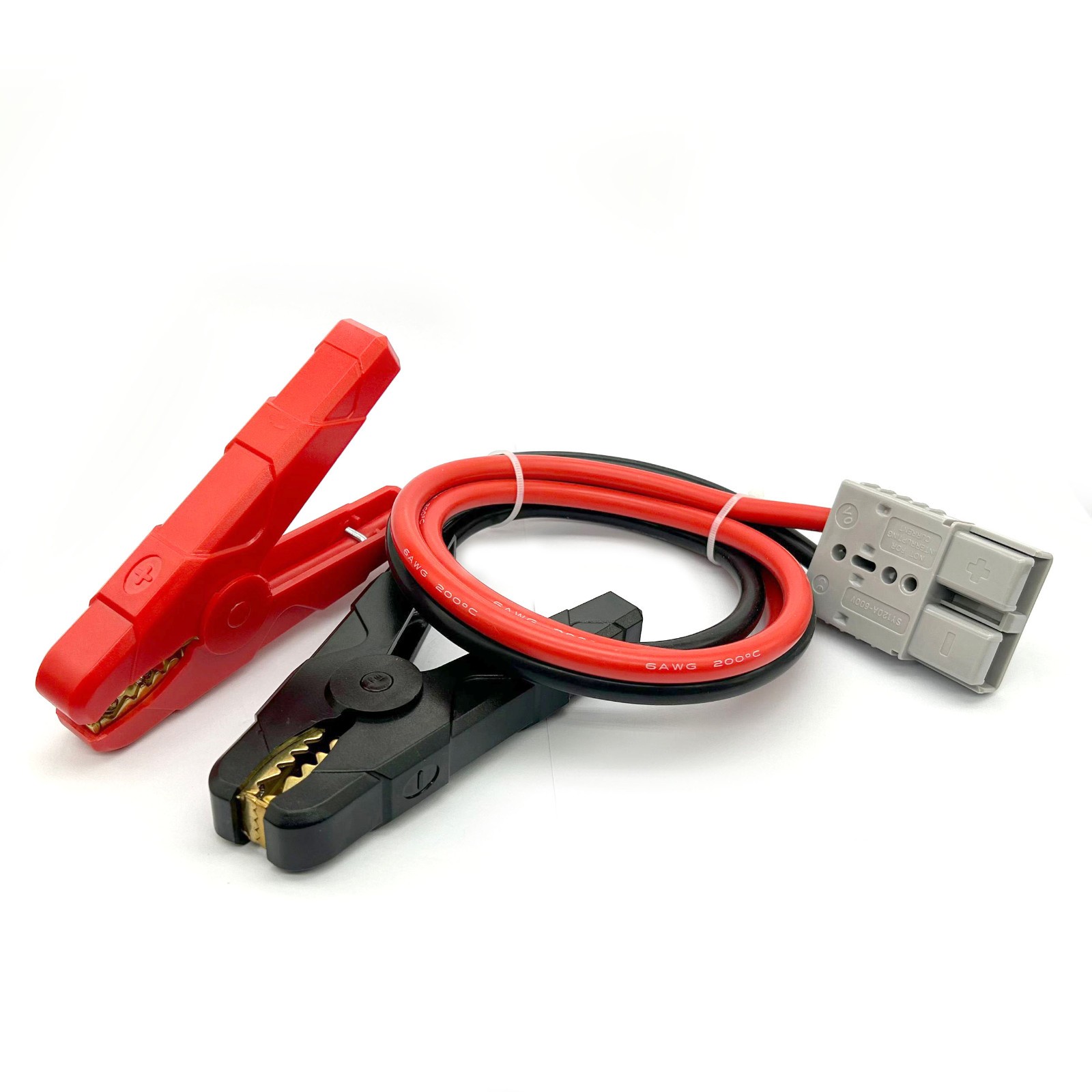 120A Anderson Type Plug to Big Alligator Clip Clamps Battery Connector 600V 6AWG