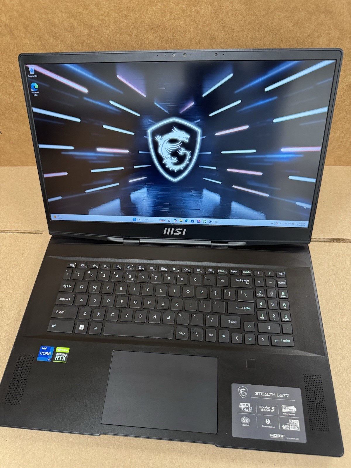 MSI Stealth GS77 12UE-231US – 17.3" FHD – i9-12900H – 16GB RAM –RTX 3060–1TB SSD