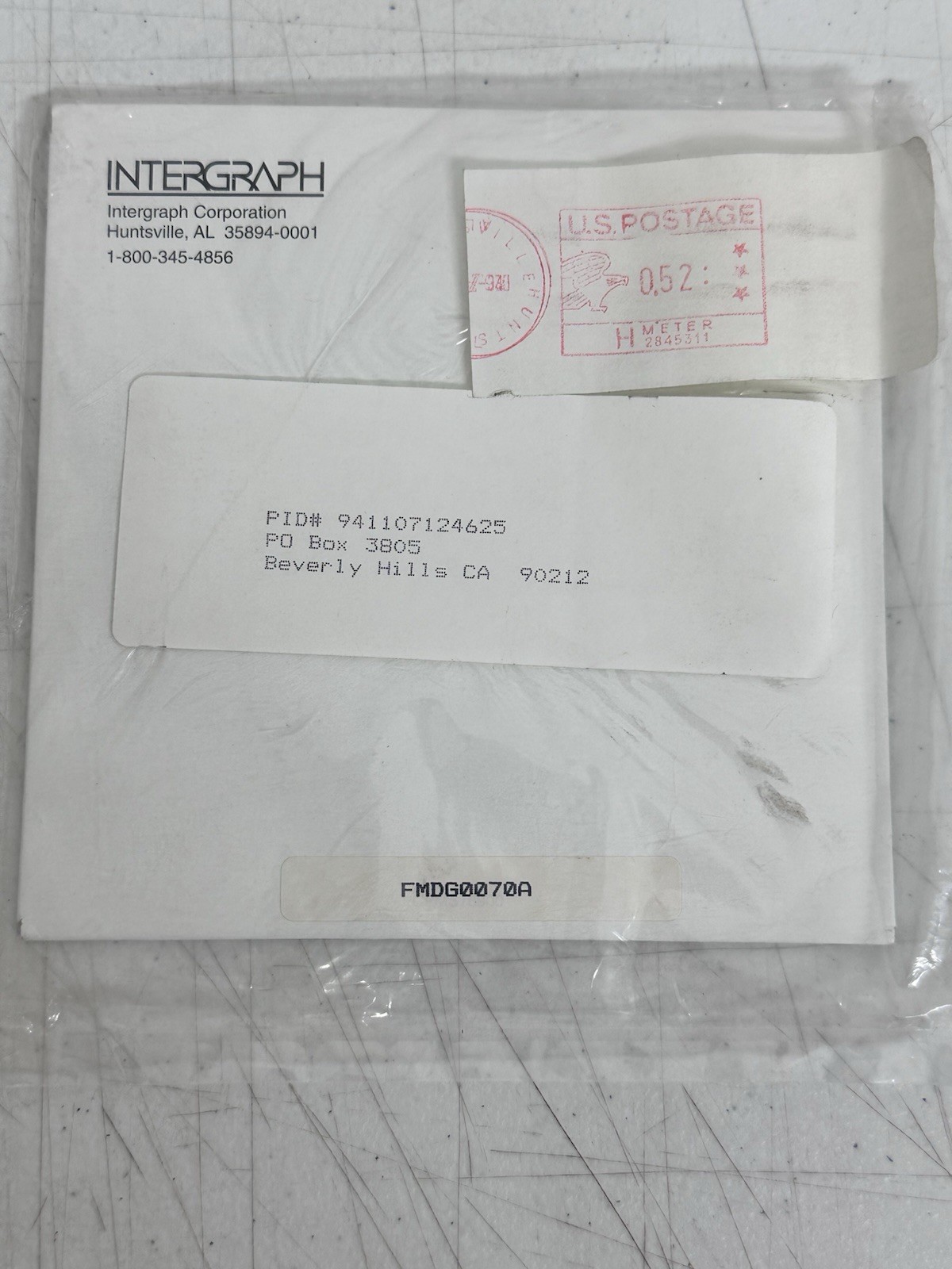 Rare 1990s SEALED Vtg INTERGRAPH Mystery Floppy Disk Unknown Software Mailer
