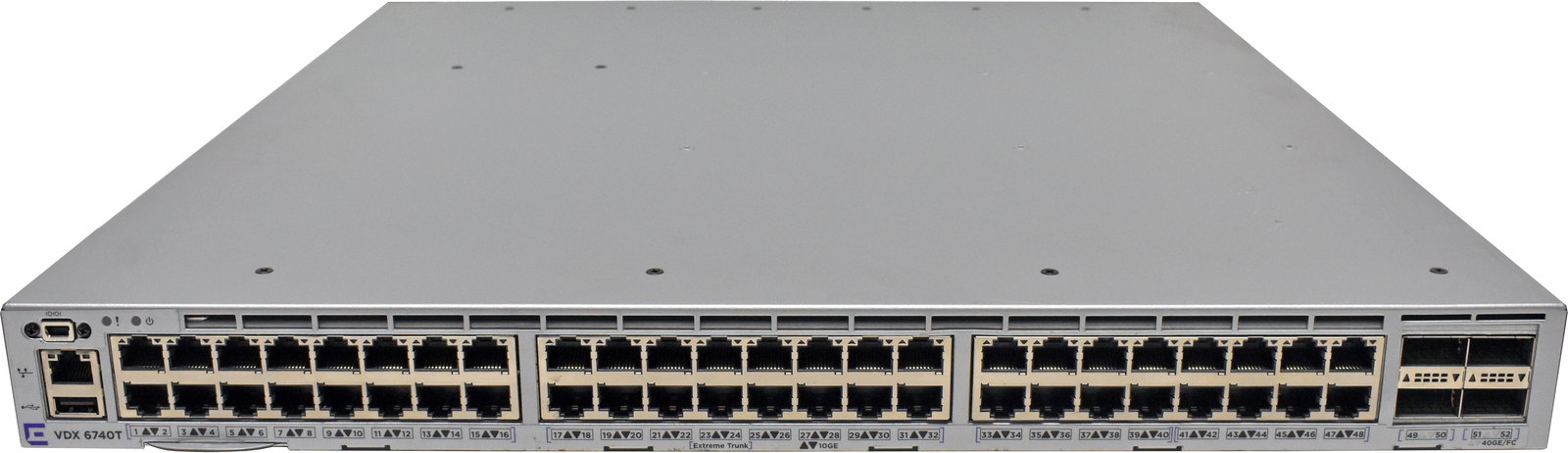 Extreme VDX 6740T XBR-VDX6740T-24-F 48-Port 10G RJ-45 Ethernet Switch 4x 40G QSF
