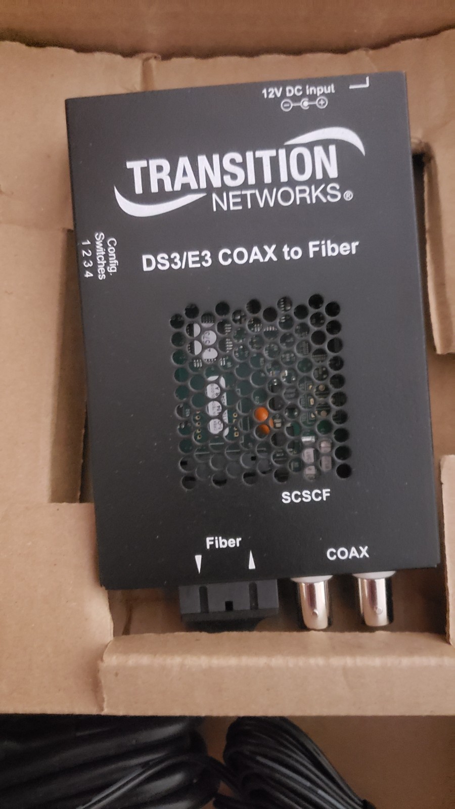 TRANSITION NETWORKS SCSCF3014-110 DS3/E3 COAX TO FIBER