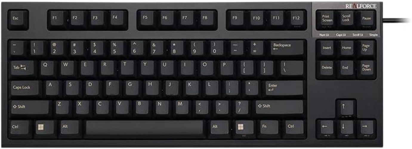 Topre REALFORCE R3S Keyboard Wired Tenkeyless 30g English Layout Black R3SD13