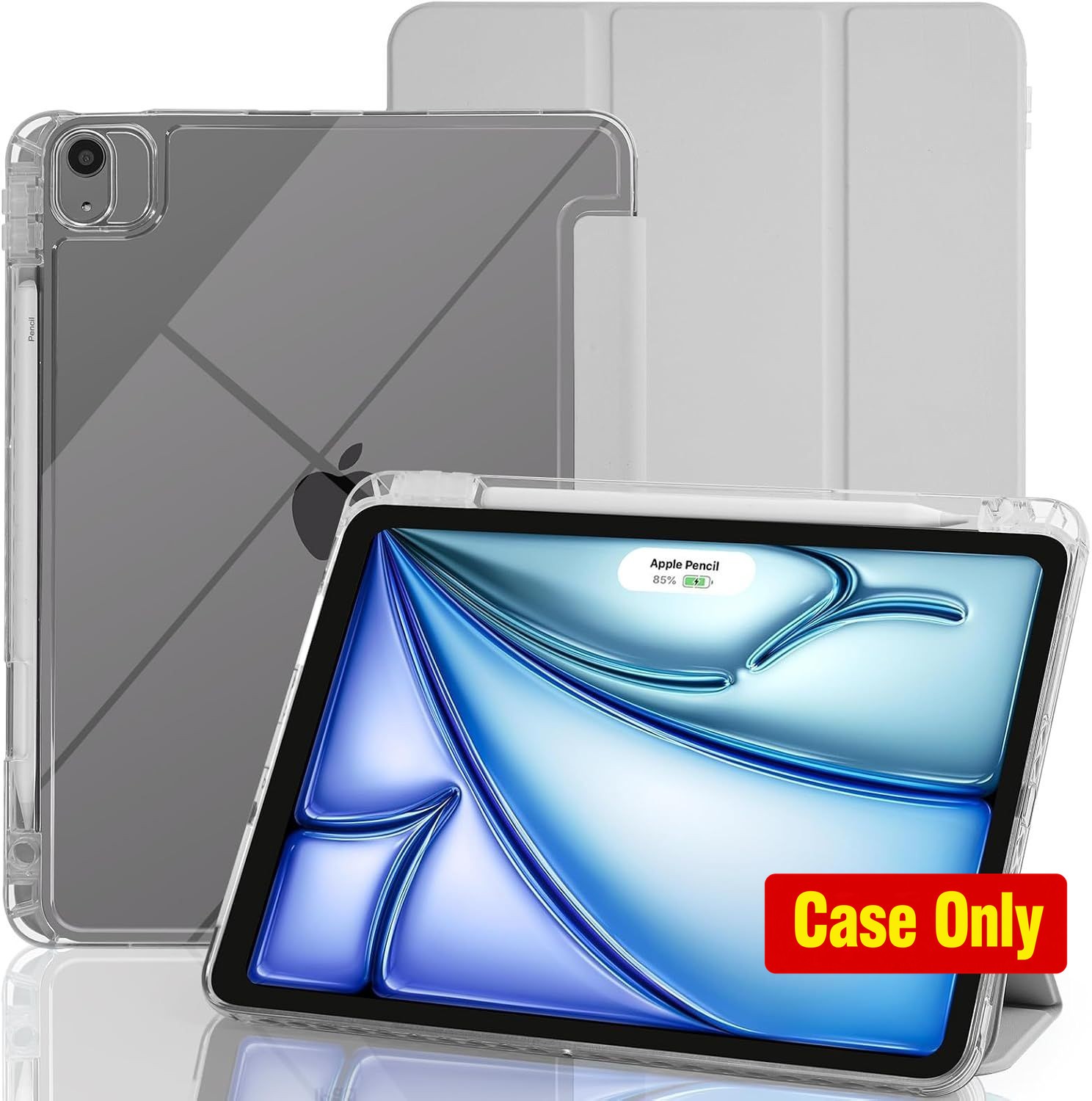 Protective Case for iPad Air 11 Inch 2024, Lightweight Clear Back Shell