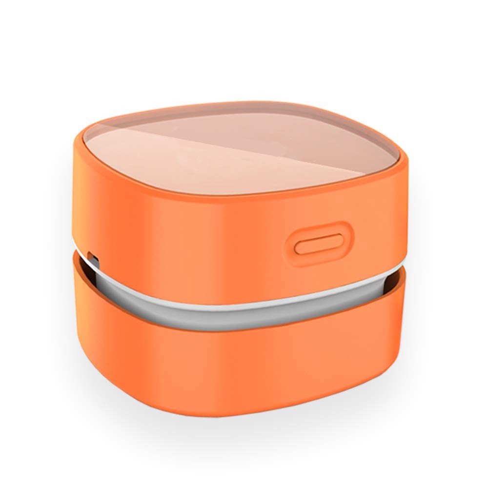 ODISTAR Mini Desktop Vacuum Cleaner for Table Dust (Orange AA Battery) Orange