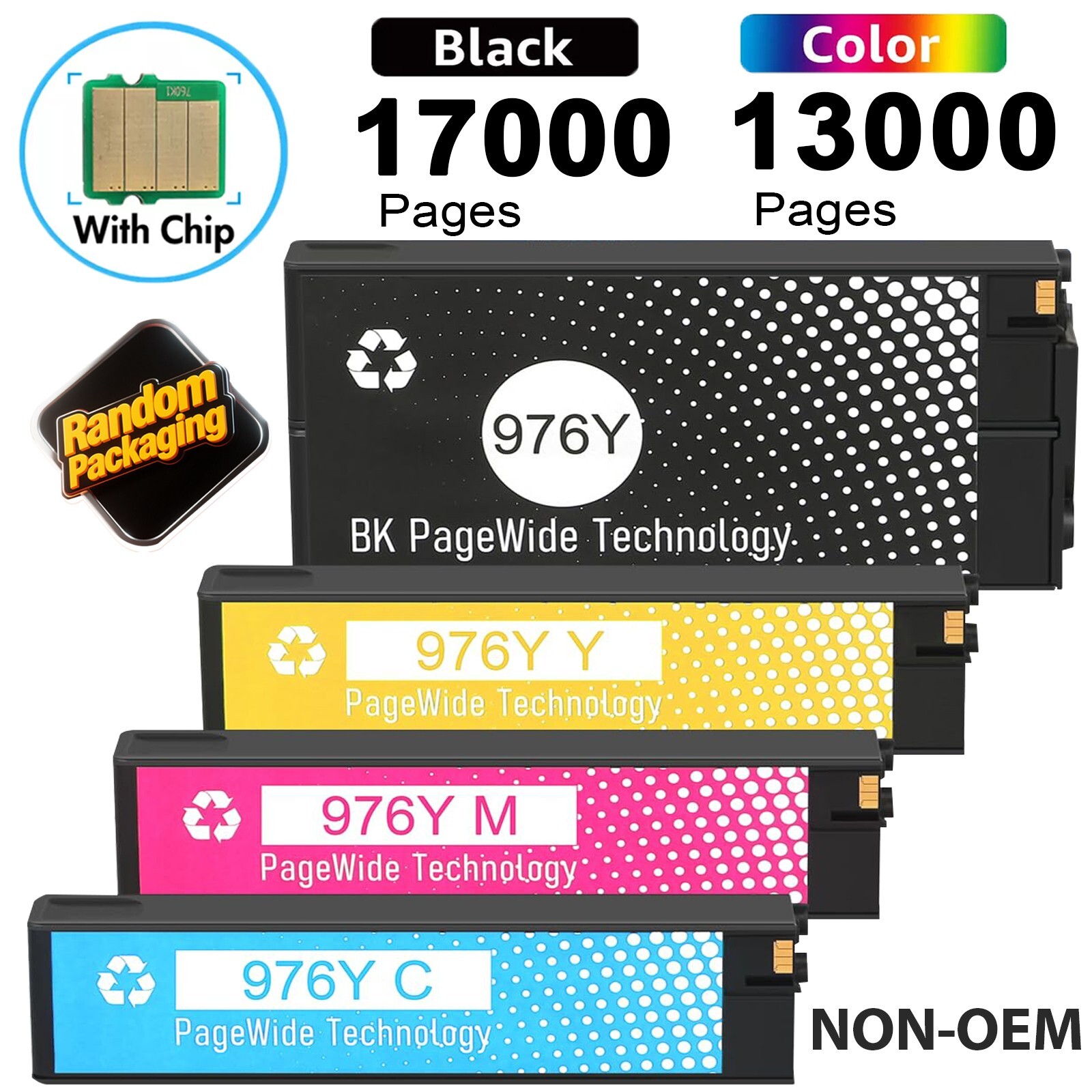 976 976Y Compatible Ink Cartridge for HP 57750dw 552dw MFP 557dw W/Chip