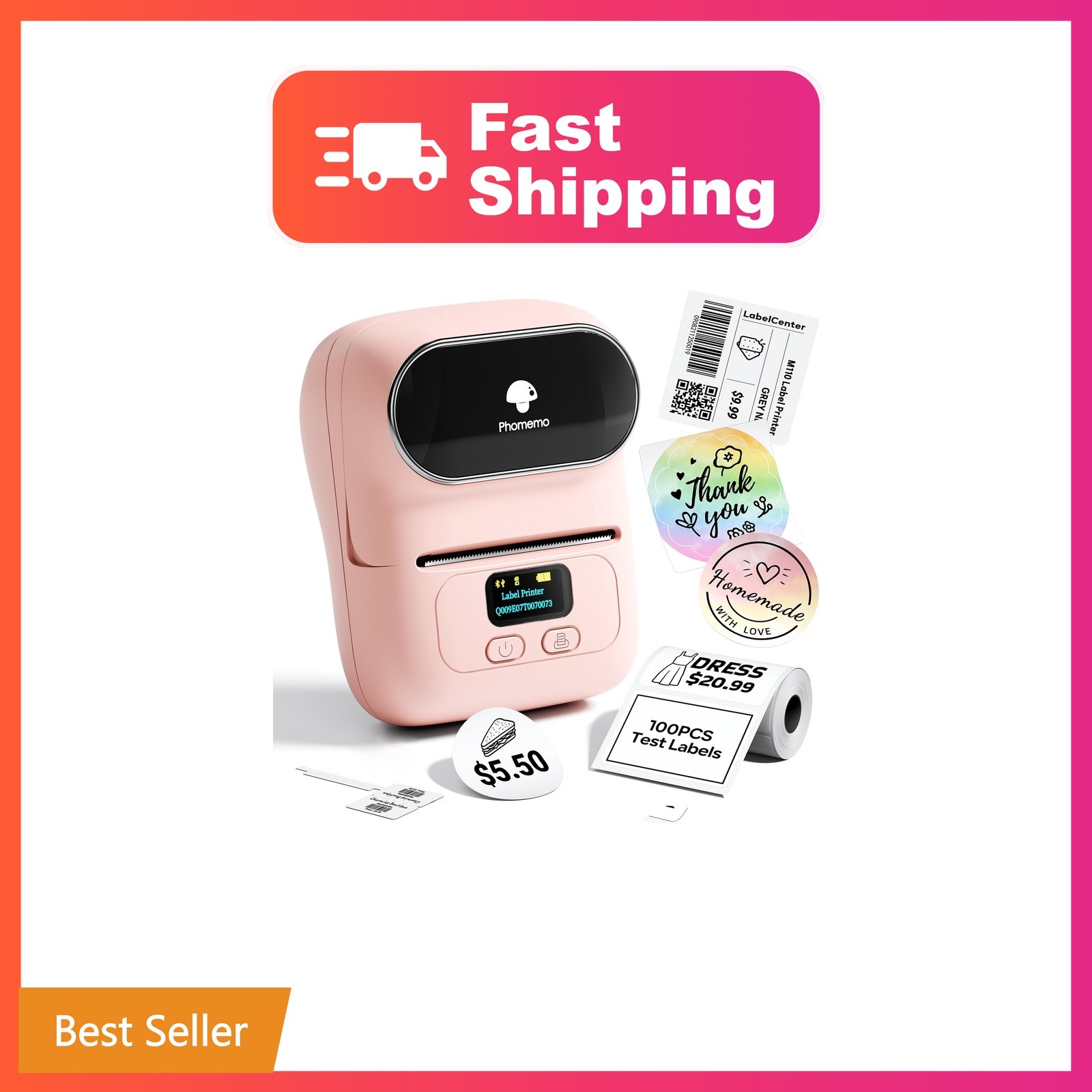 Phomemo M110 Label Printer, Portable Thermal Sticker Printer with Display | 2...