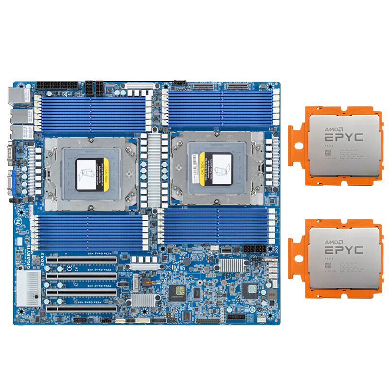 Gigabyte MZ73-LM0（rev. 2.0) +2* AMD EPYC GENOA SP5 ZEN4 9654 96c/192t Processor