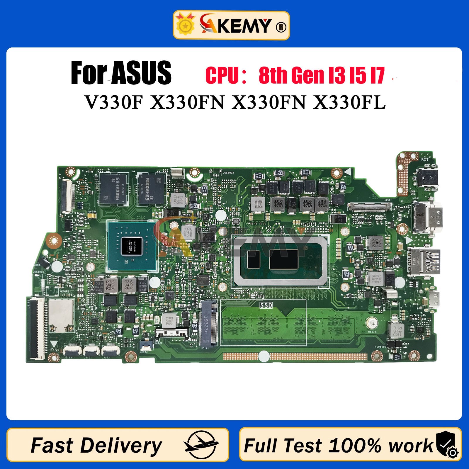 X330FN X330FA Motherboard For ASUS V330F K330F R330F X330FL S330F X330FL Test OK
