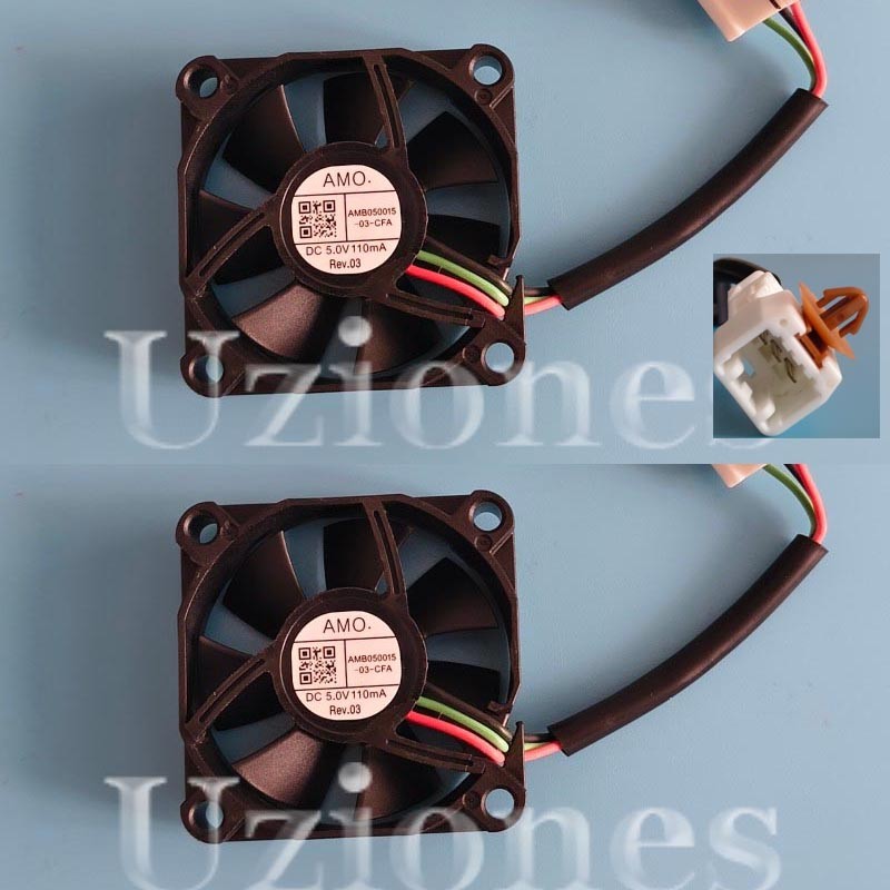 2PCS New For AMO AMB050015-03-CFA Cooling Fan 5VDC 5015 3-Pin 110mA USA Shipping