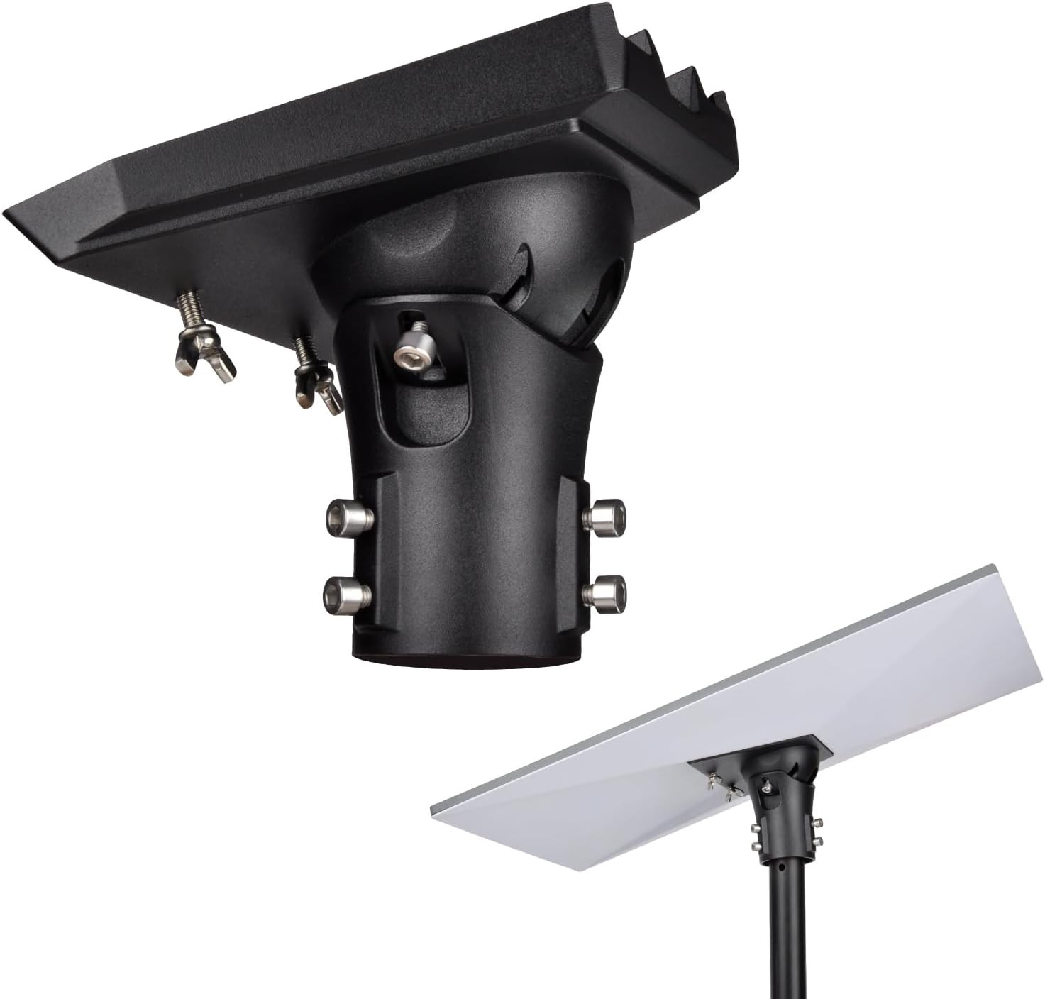 Adjustable Pipe Adapter for Starlink Gen 3/Standard 4/4X Dish,Black