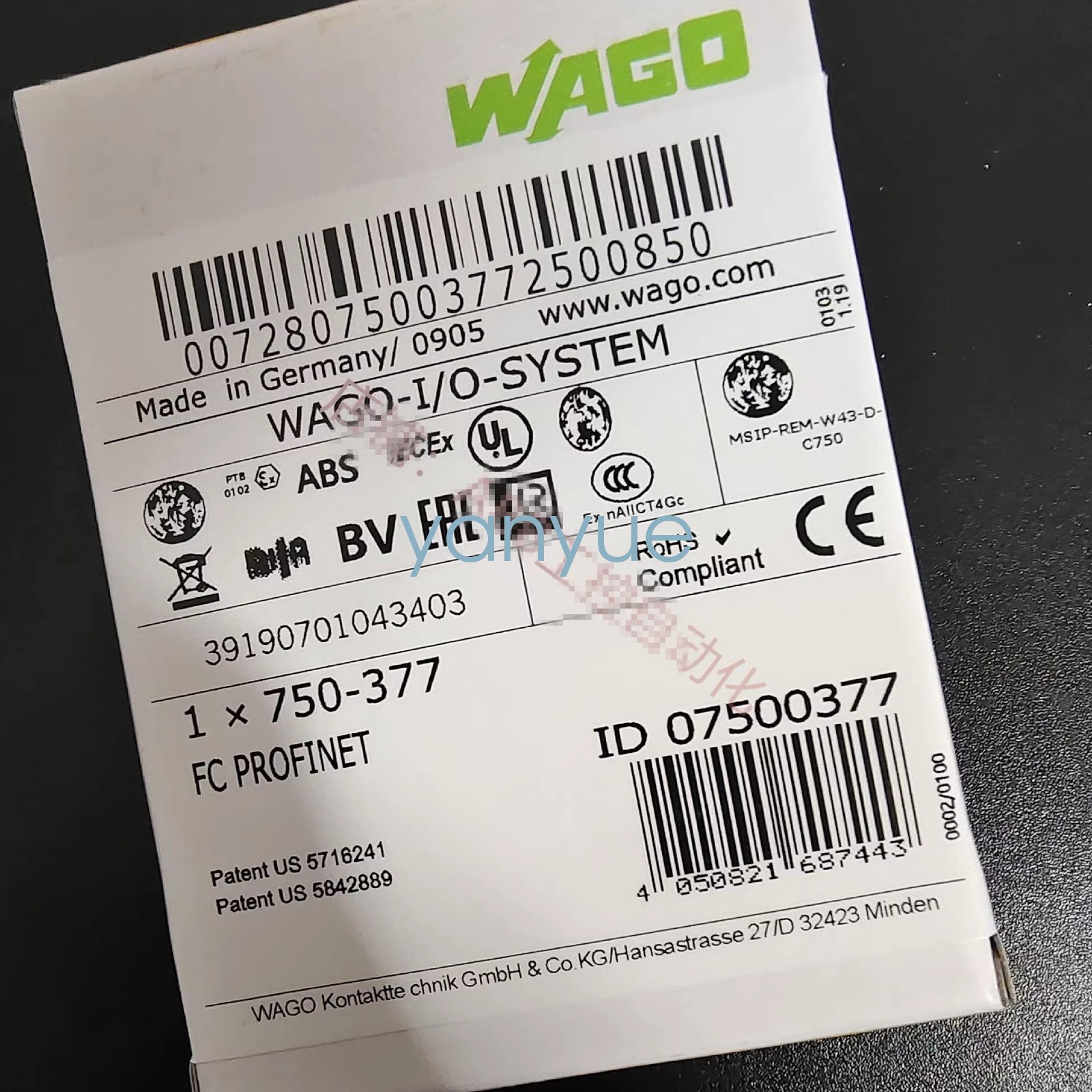 1pcs WAGO I/O-SYSTEM Module Network Adapter 750-377 via FedEx or DHL