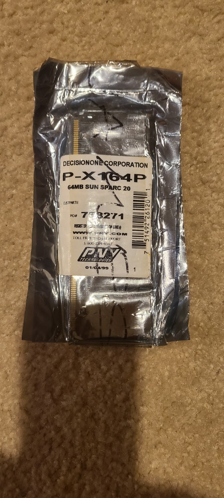 Decision One memory DSIMM module for  Sun SPARCstation 20 workstation