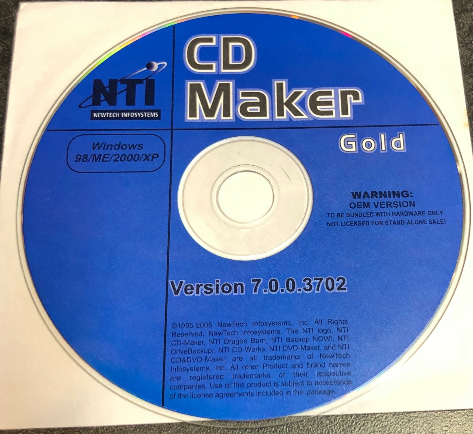 NTI CD Maker Gold version 7.0.0.3702