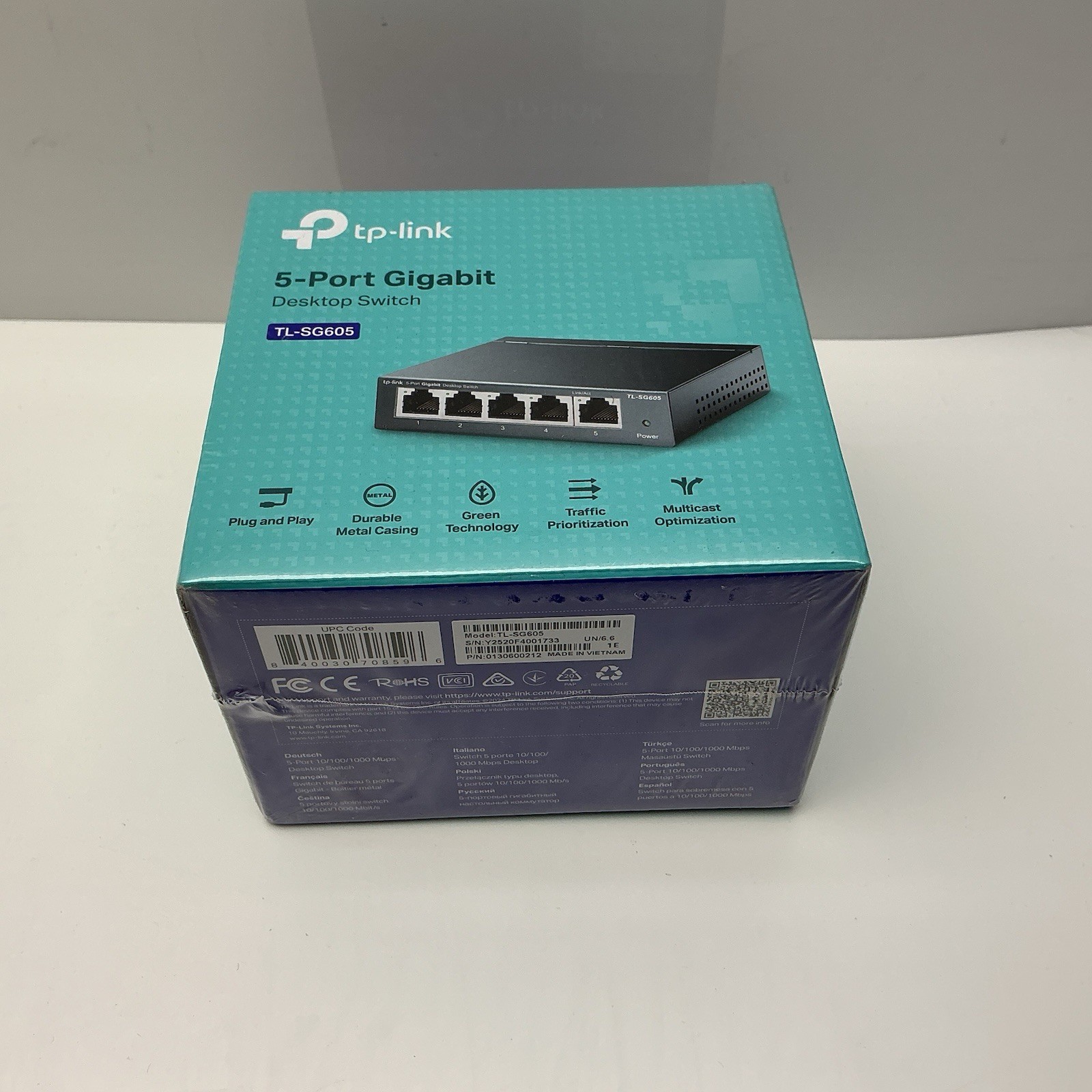 New TP-Link TL-SG605 5-Port 10/100/1000Mbps Ethernet Network Switch Plug & Play