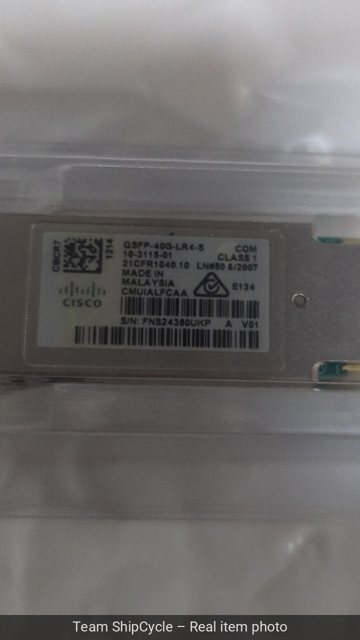 U93085 Cisco QSFP40GLR4S 40GBLR4 10311501 QSFP SMF LC Optic Transceiver G1N