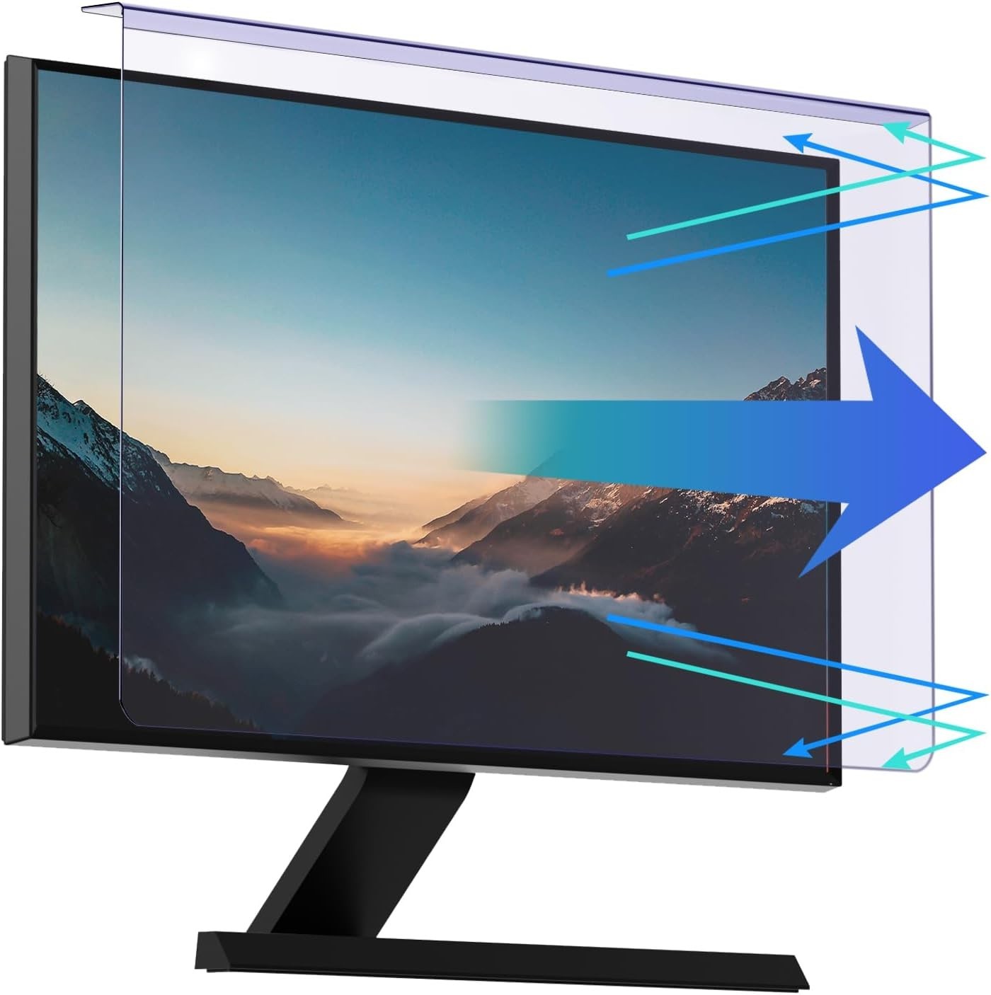 Anti Blue Light Screen Protector for 27 Inches Computer Monitor Hanging Type