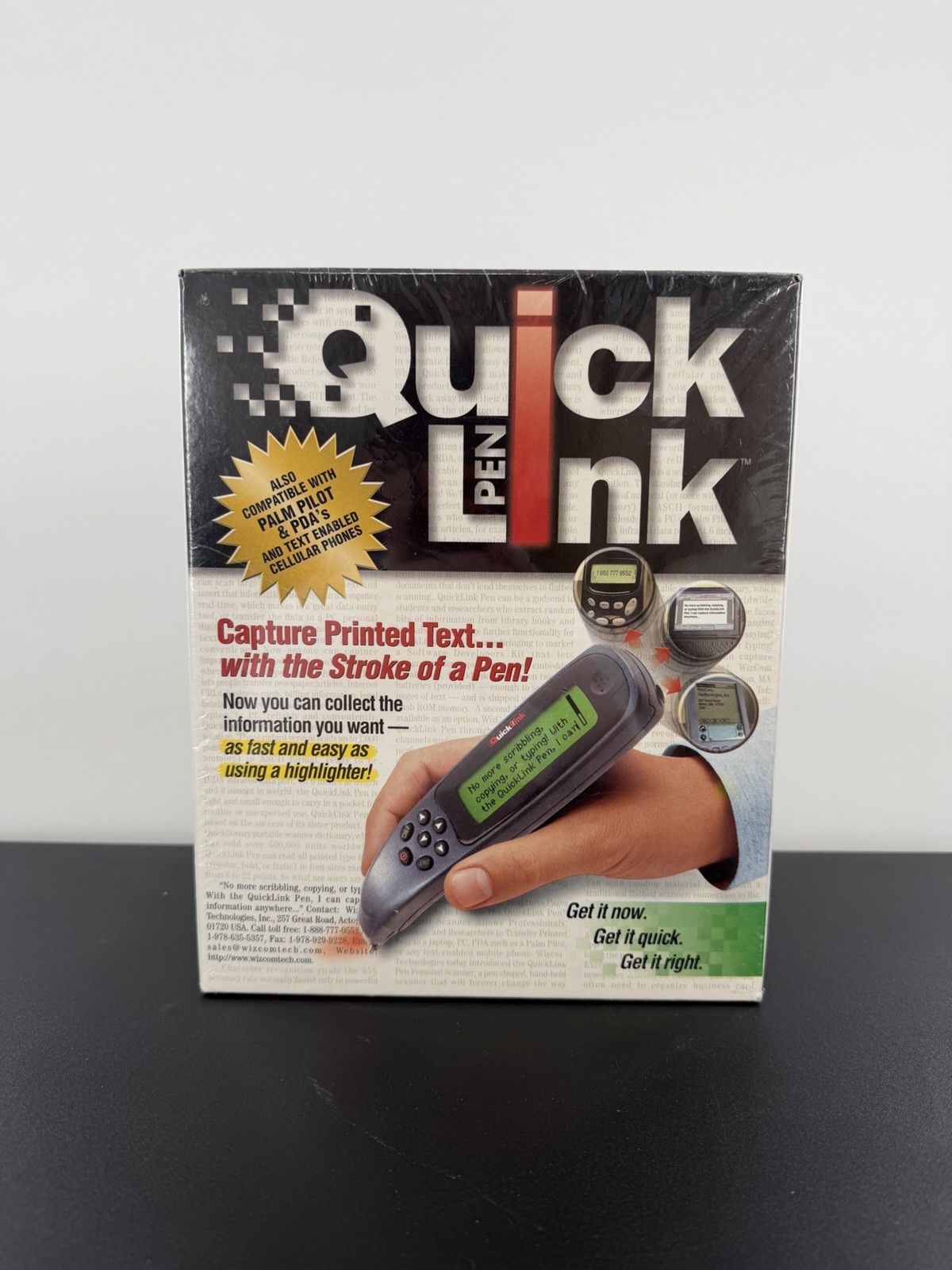 WizCom Quick Link Pen Handheld Scanner Super Pen 1999 Version New Old Stock