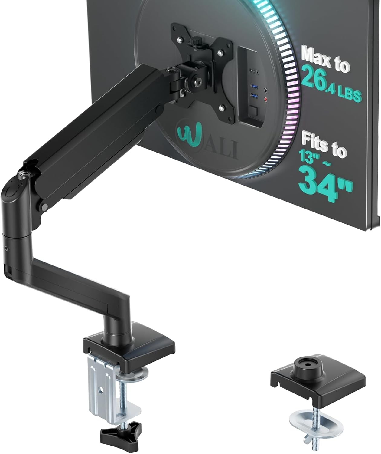 Gas Spring Single Monitor Mount Arm