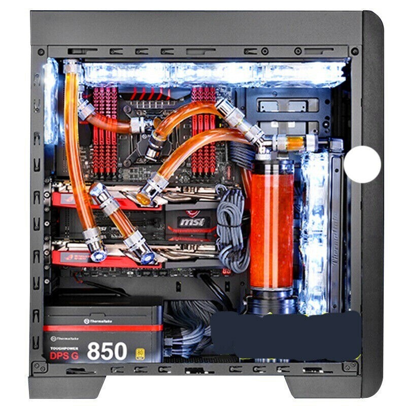 PC Liquid Water Cooling Kit 240mm Radiator Pump Reservoir CPU Block Tube US