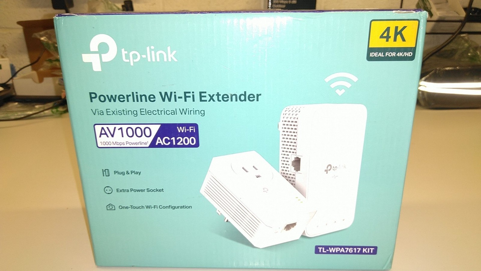TP-Link TL-WPA7617 KIT AV1000 Powerline WiFi Extender White Dual-Band 1000 Mbps