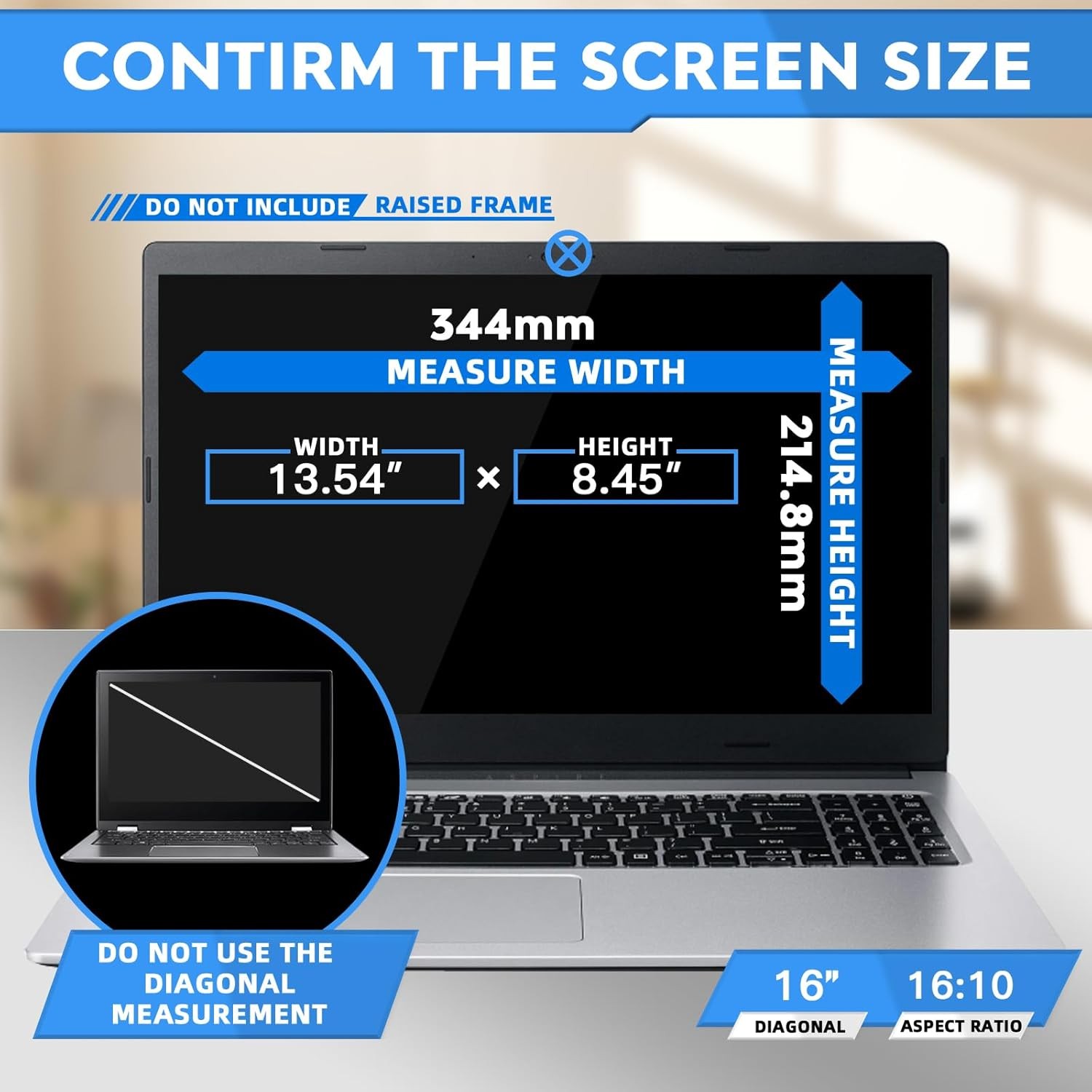 2X Anti-peeping Anti-Glare Anti Blue Light Screen Protector  13 14 15.6 16 INCH
