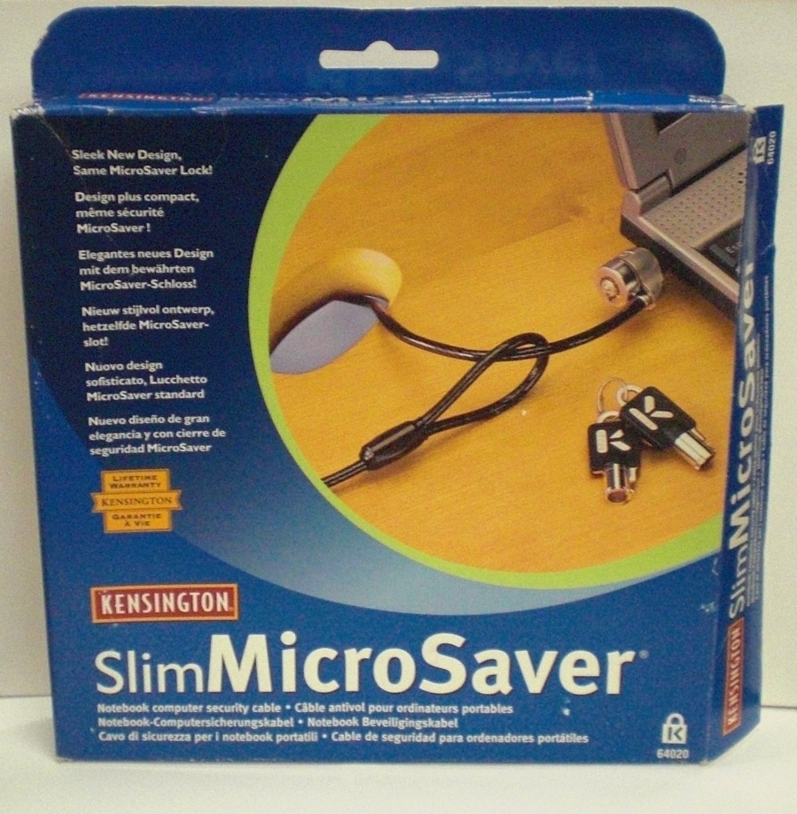 Kensington SlimMicroSaver Notebook & Computer Security Cable Model#:64020
