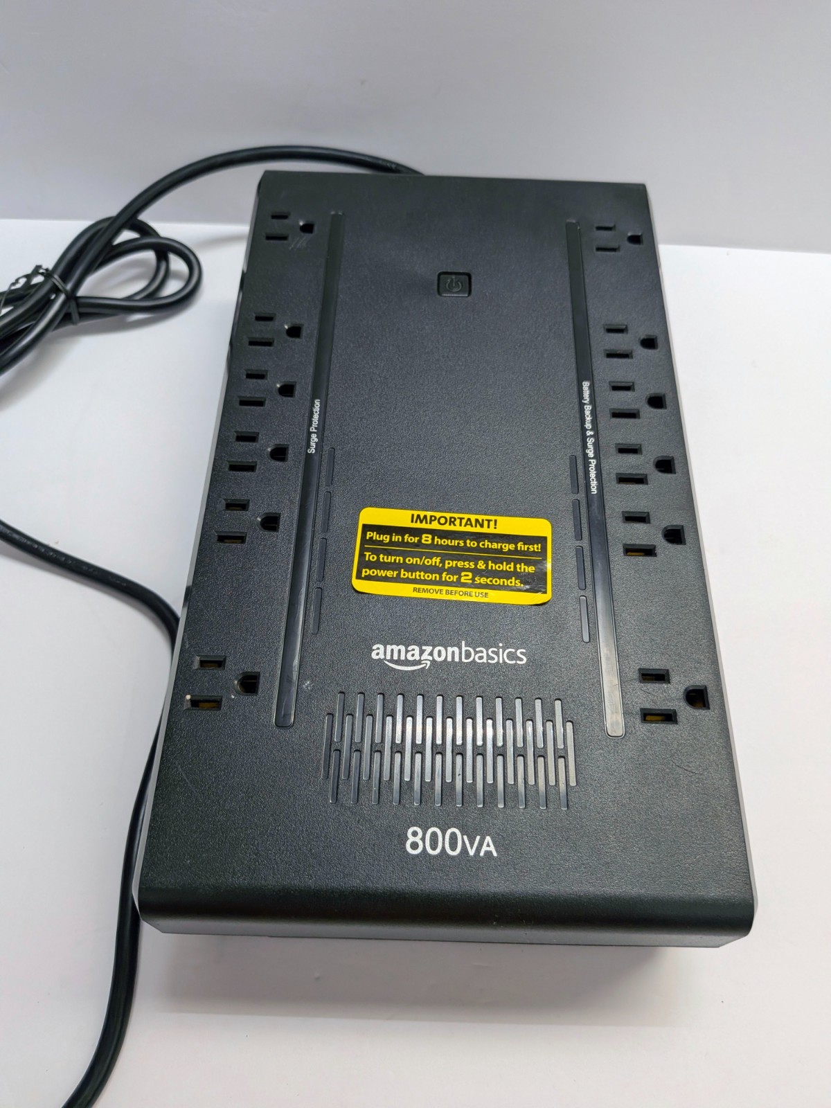 AmazonBasics ABST800 800VA 450W UPS Battery Backup 12 Outlet Surge Used